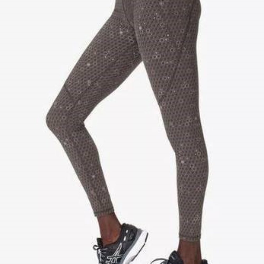 Sweaty Betty Power 7/8 Length Reflective Workout Stretch  Leggings in Geome - S